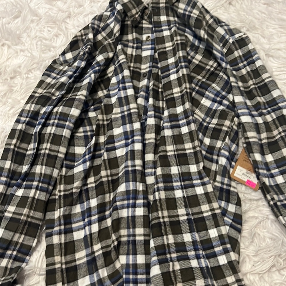 Green and blue flannel brand new